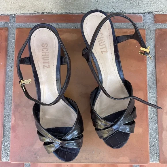 Schutz Keefa Brown Heels - Picture 4 of 7